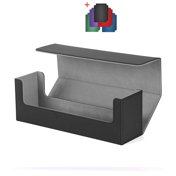 Card Deck Case for 400+ Trading Cards with 5pcs Divider PU Magnetic Storage Box Holder Sleeve Card for Game YuGiOh MTG Star Card