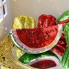 Glass Watermelon Figurines Glass Fruits Watermelon Decoration Art Ornament for Home Office Kitchen Table Decors Gift