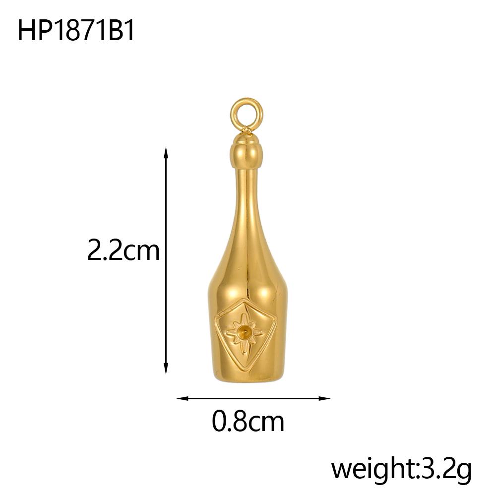 CARLIDANA Stainless Steel Coffee Teapot Cup Bike Scissors Charms White Collar Leisure Series Gold Plated DIY Charm Accessories