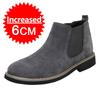 Fashion Fashion Men Elevator Shoes Chelsea Boots 6CM Invisible Inner Increase Shoes Men's Height Increasing Shoes New Leather Men Boots