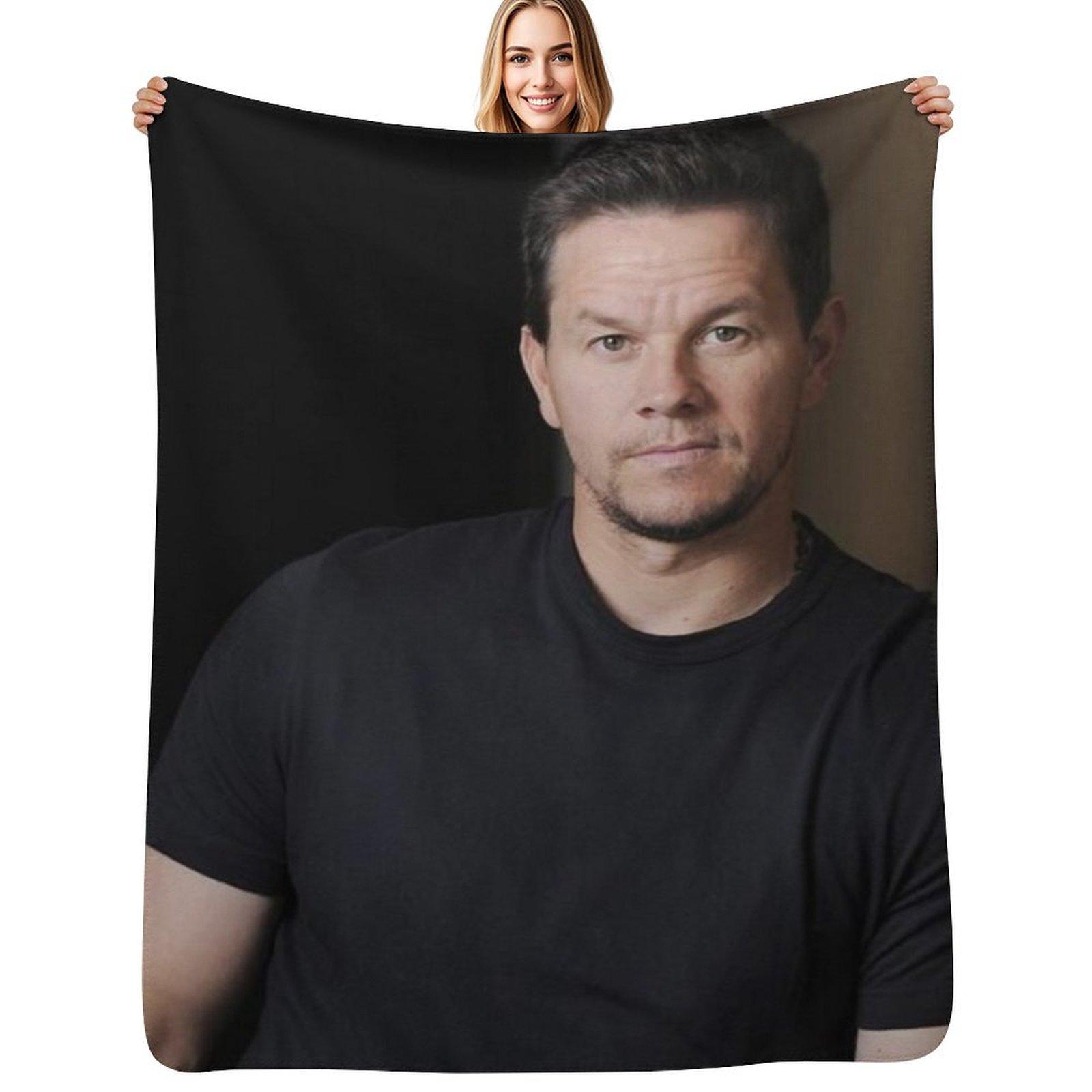 mark wahlberg Throw Blanket Stain Resistant Cozy Warm Blanket Size: 75*100cm, Weight: 230 GSM