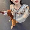 2025 Heavy Industry Retro Sweater Jacket Women's Autumn and Winter Soft Waxy Lazy Wind Knitted Cardigan Design Sense Mori Top