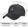 Floral Monogram A Baseball Cap Washed Denim Adjustable Casual Summer Sun Hat for Unisex