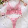 European and American New Sexy Lingerie Hot Perspective Underwear Two-piece Set of Fun Batch