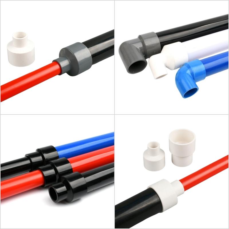 Cot Reductor PVC 20/25/32/40/50mm 90 Grade Conector Fiting Țeavă Apă Irigare Grădină Adaptor Drept Acvariu Acvariu