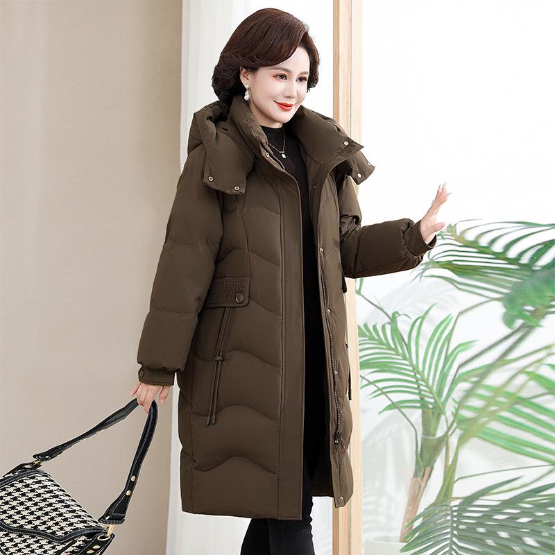 White duck down mother down jacket cold foreign gas new models in the elderly women winter warm thickened coat