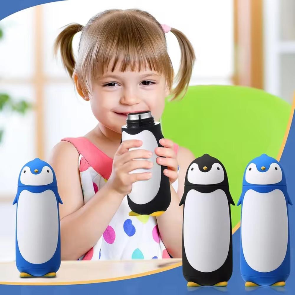 280ml Penguin Thermos Bottle Double Wall Vacuum Water Bottle Penguin Insulating Bottle  Office