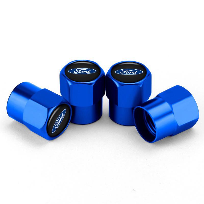 For Honda cco4pcs Metal Car Wheel Tire Valve Caps Stem Case Covers For Ford Focus mk2 mk3 Fiesta mk7 Ranger Mondeo mk4 Mustang Sticker