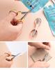 Multi Functional 8 Shaped Retractable Folding Scissors Stainless Steel Scissors Portable Outdoor Travel Scissors