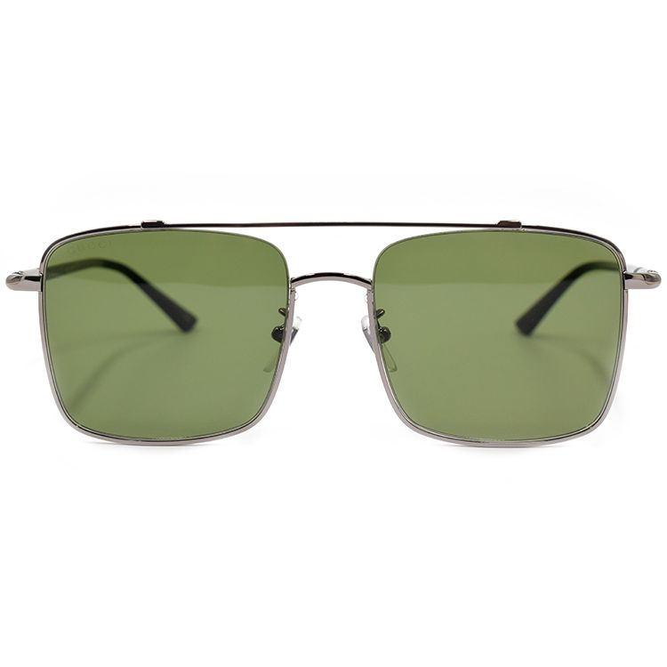 Gucci Lightweight Metal Excellence Series Square Sunglasses Men sunglasses Dark-Green GG0610SK-003