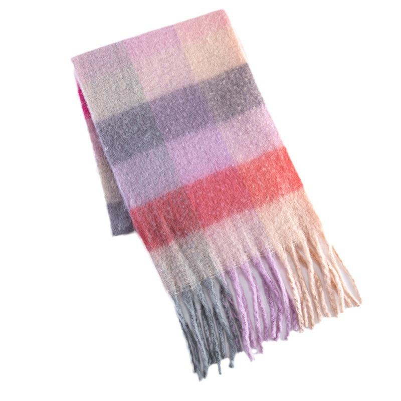 Women's European and American Style Long Fringe Mohair Scarf - Warm Autumn/Winter Shawl & Neck Warmer
