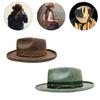 Vintage Gentleman Hat Cosplay Costume  Hat Stage Show Hat Halloween Costume Distressed Rope Belt Hat