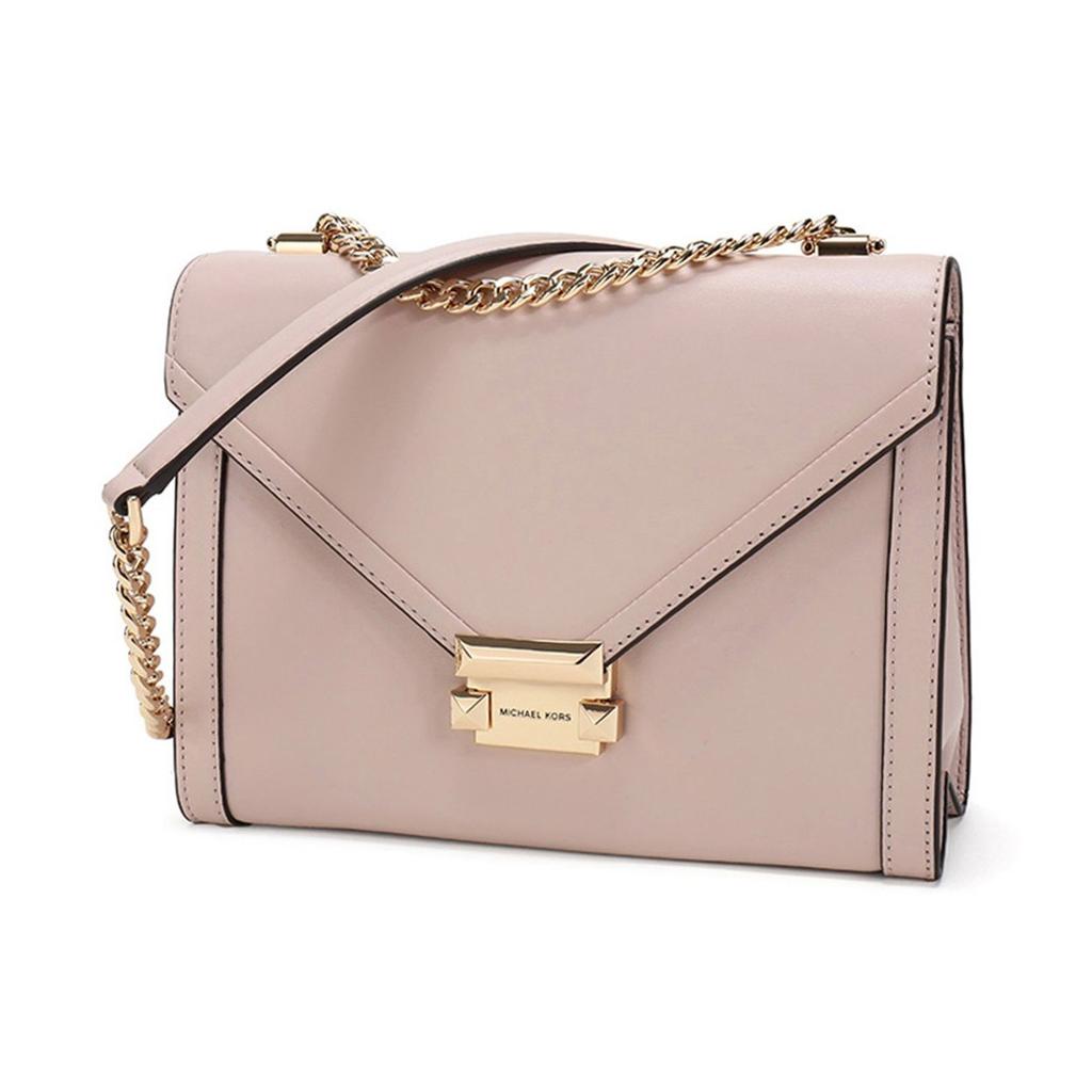 Michael Kors Mk Whitney Leather Flap Envelope Bag Women Shoulder Bag Light-Pink 30T8GXIL3L-SOFTPINK