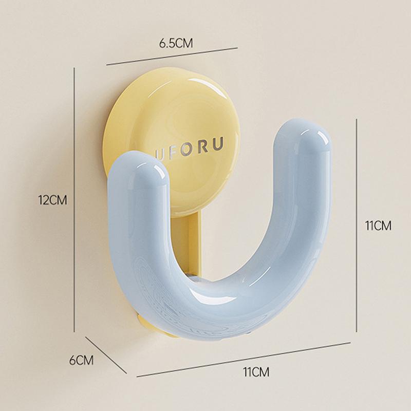 Dopamine Style Suction Cup Slipper Rack, Punch-Free Hook – Drill-Free Bathroom Wall-Mounted With Drainage Multi-Scene Storage A5