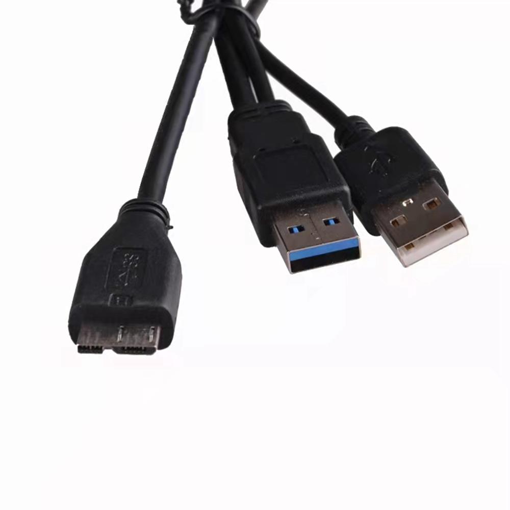 Original mobile festplatte daten kabel usb3 0 daten kabel Y-typ 1m doppel kopf booster power versorgung micro B männlichen port 0.5m