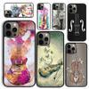 Gothic Girl Violin Watercolor Celular Mobile Phone Case For iPhone 17 Air 16 15 14 12 13 11 Pro MAX Plus Fundas