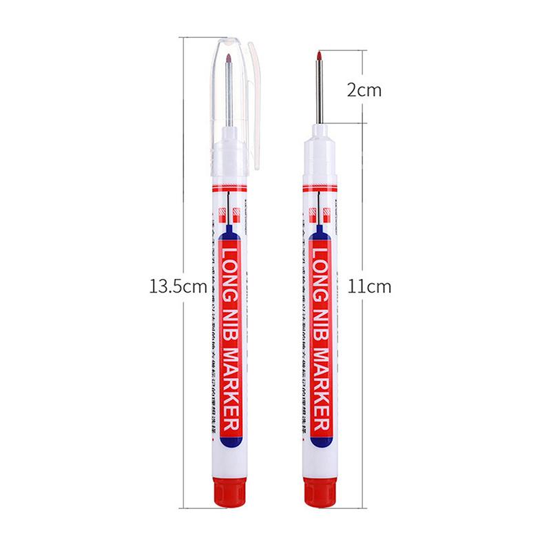 20Mm Black/Red/Black/Blue Ink Long Head Markers Pen Bathroom Woodworking Decoration Multi-Purpose Deep Hole Marker Pens