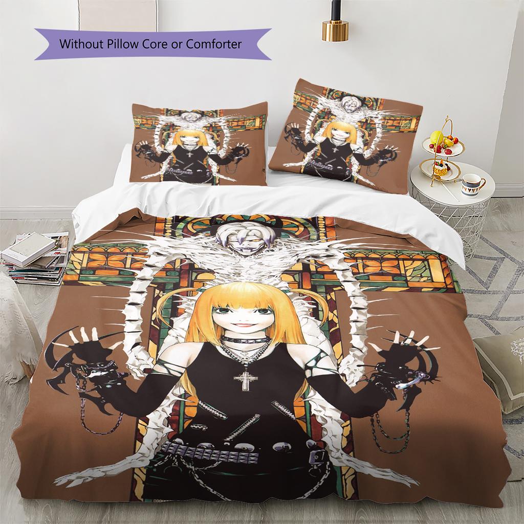 Cartoon Pattern Bedding Quilt Set Quilt Cover Pillowcase Home Decoration Birthday Gift (1 * Duvet Cover + 2 * Pillowcase, Without Core)