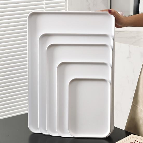 Serving Tray Platter Rectangular Vegetable And Fruit Trays for Snack Dessert Cookie Cheese Plastic Platters Large BPA Free Food Trays Party Supplies