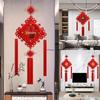 Large Chinese Knot Pendant - Fu Character Ornament for Living Room, Foyer & Entrance, New Year Decoration