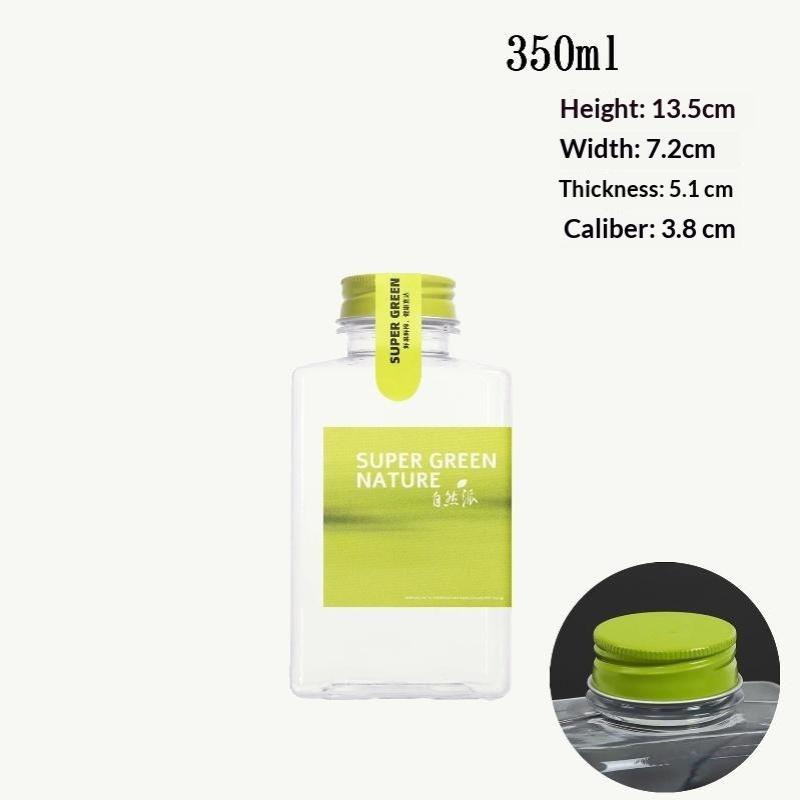 Empty Plastic Drink Containers Disposable 350/400/500ML Food Safe Bottles for Juice Liquor Birthday Party Supplies