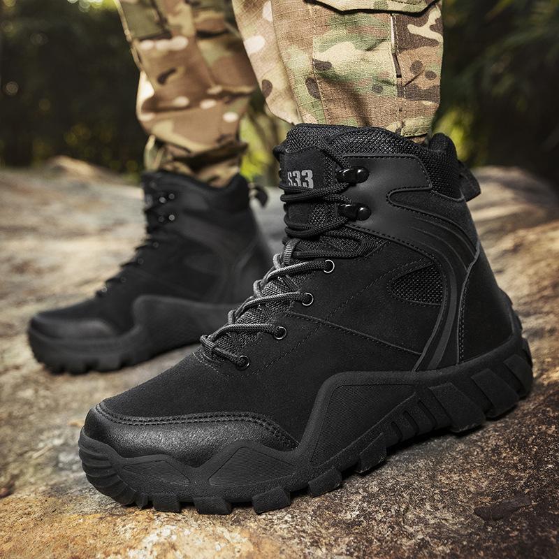 

Large size manufacturers supply tactical boots men s low-top combat boots outdoor hiking anti-kick hiking boots 39