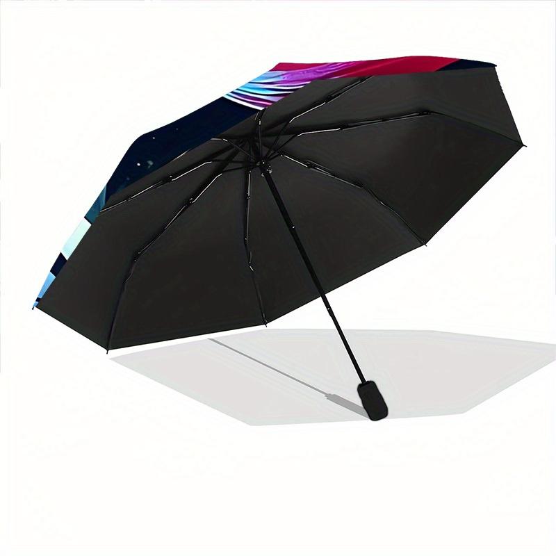 1pc Tulip Artwork Automatic Opening/closing Umbrella with Auto Open/Close, Perfect Gift for Friends, Durable Plastic Handle Yy250801139