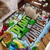 P-Plants-vs-Zombie Cartoon Door Mat Nordic Style Home Doormat Bathroom-Toilet Mats Bedroom Bedside Mats