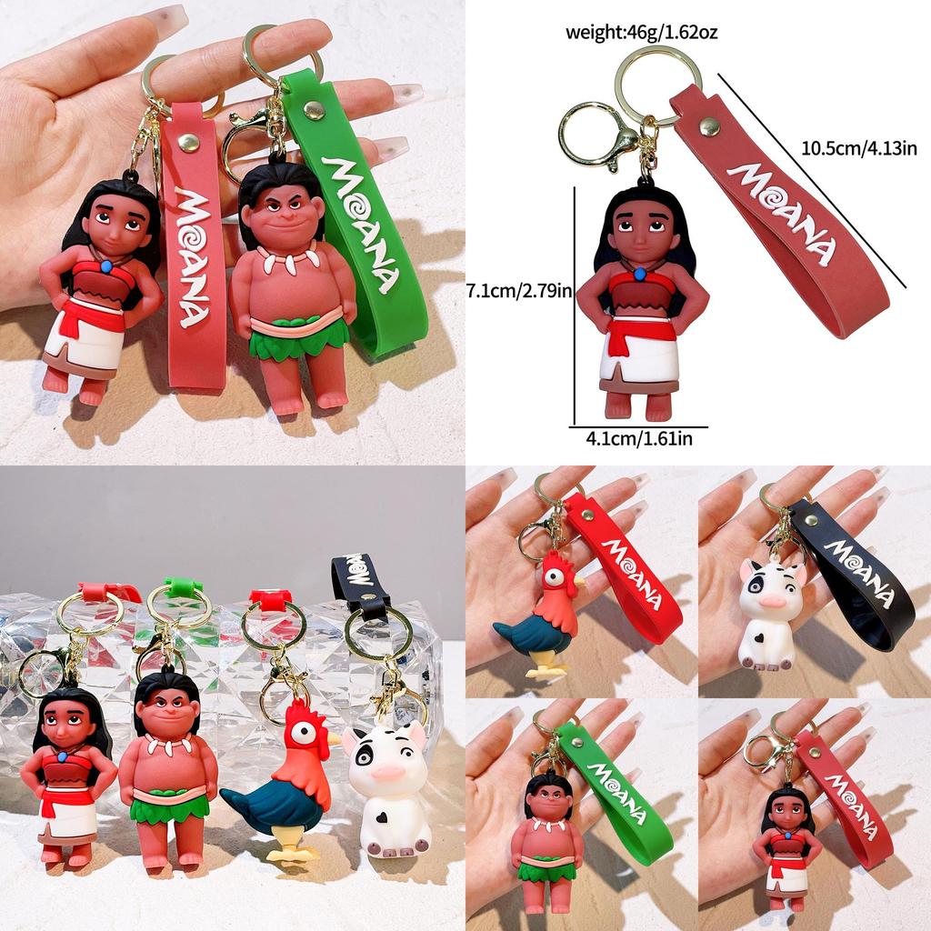 2024 Film Vaiana Schlüsselanhänger Niedlicher Cartoon Silikon Schlüsselanhänger Geschenk für alle Anlässe