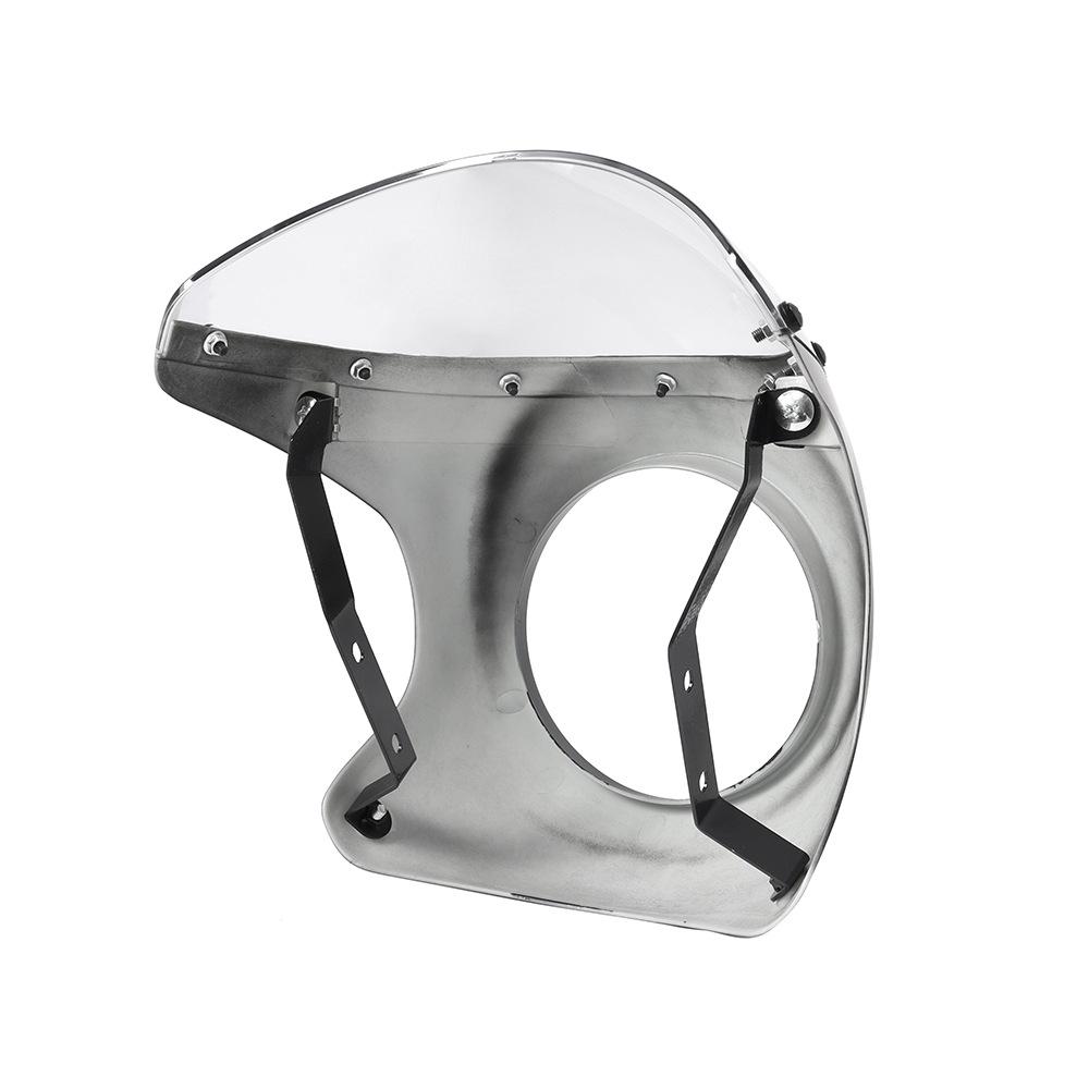 Retro Schwarz Motorrad Scheinwerfer Haube Deflektor Abdeckung
