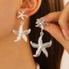 New Simple Leisure Bohemia Starfish Shell Beach Vacation Style Dangling Earrings for Women Luxury Ocean Jewelry Accessories Gift