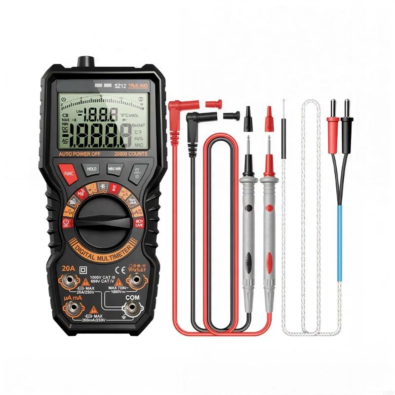 Pack of 1 Tall Accuracy Multimeter Highlighting Data Hold Low Power Warning Security Blend