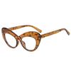SO&EI Retro Clear Anti-Blu-Ray Lens Eyewear Fashion Colorful Cat Eye Women Optical Glasses Frame Spring Hinge Men Leopard Frame
