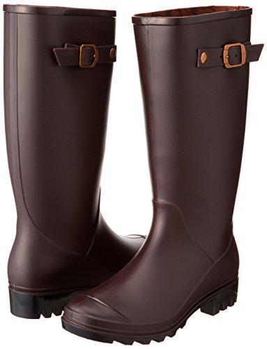 Montfreur LB8121 Women's Brown Rain Boots, Sizes 24.5cm-25.0cm