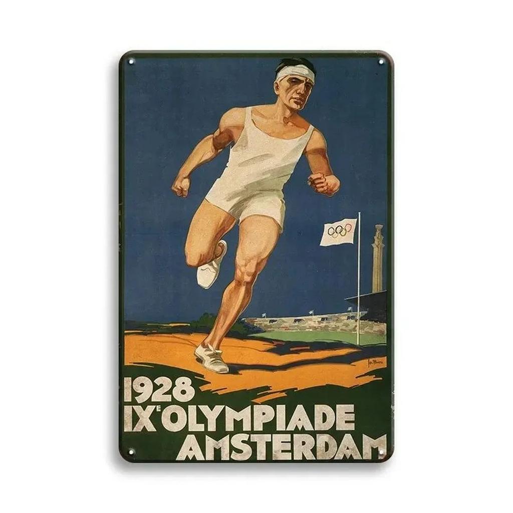 HD Tin Sign Vintage Sports Football Ski Retro Metal Tin Sign for Home Wall Decor