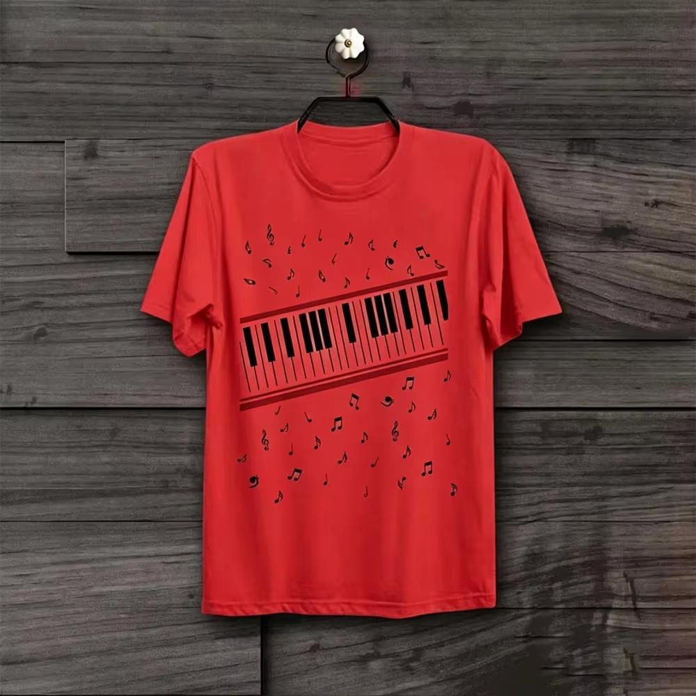 Michael Jackson Movie MJ Beat It Piano Printed T Shirt Casual Cotton Oversized Unisex Unisex Y2k Casual HighQuality Streetwear Tees