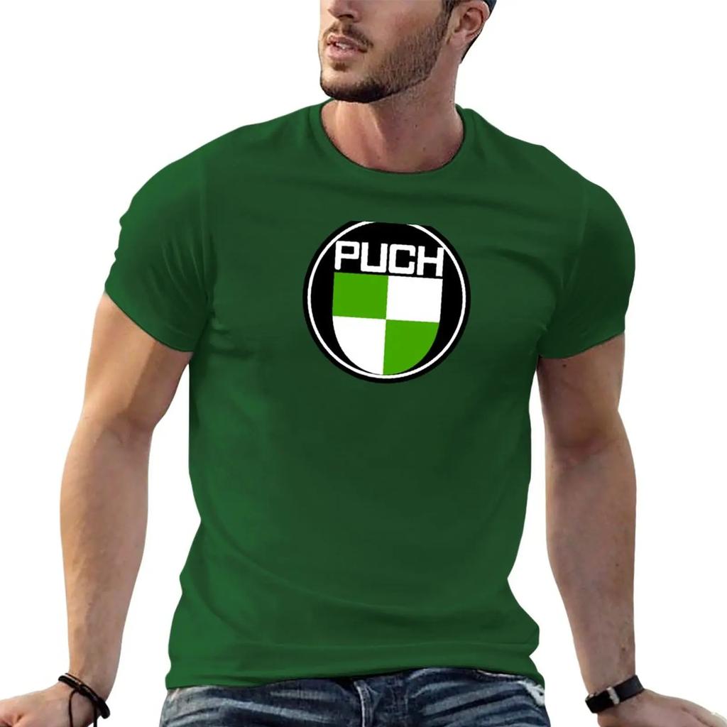 New Fashion Heavyweight Hot Sale Vintage Summer Round Collar Streetwea Puch Motorcycles T-Shirt Vintage Clothes T Shirt for Men