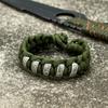 Vintage Vikingové Runy Náramek pro přežití Muži Norská Runová Pletená Šňůrka Náramek na zápěstí Náramek Ženy Přívěsek Amulet Ručně vyráběné Šperky Dárek