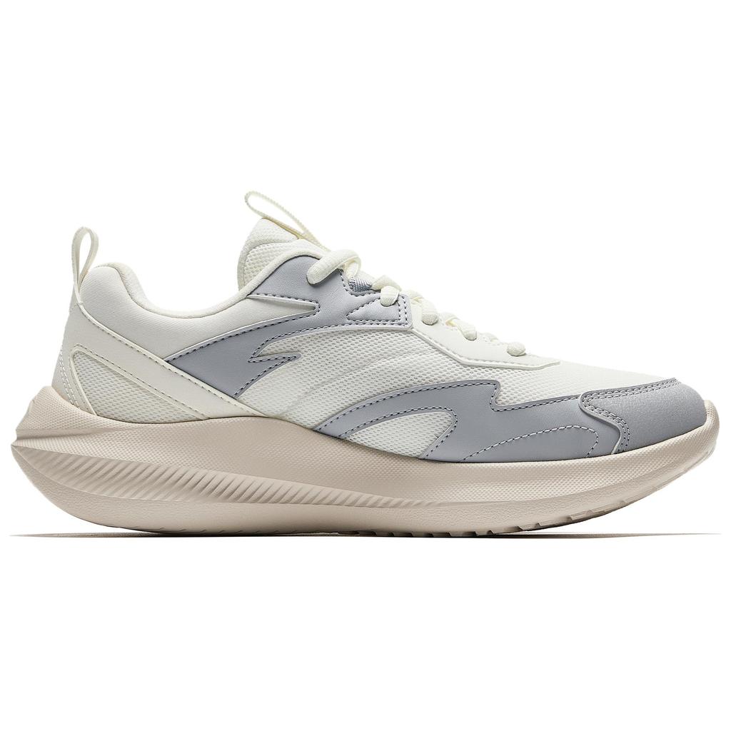 New Anta Anti Slip And Wear Resistant Breathable Low Top Casual Running Shoes Women's White Gray 922515516-3
