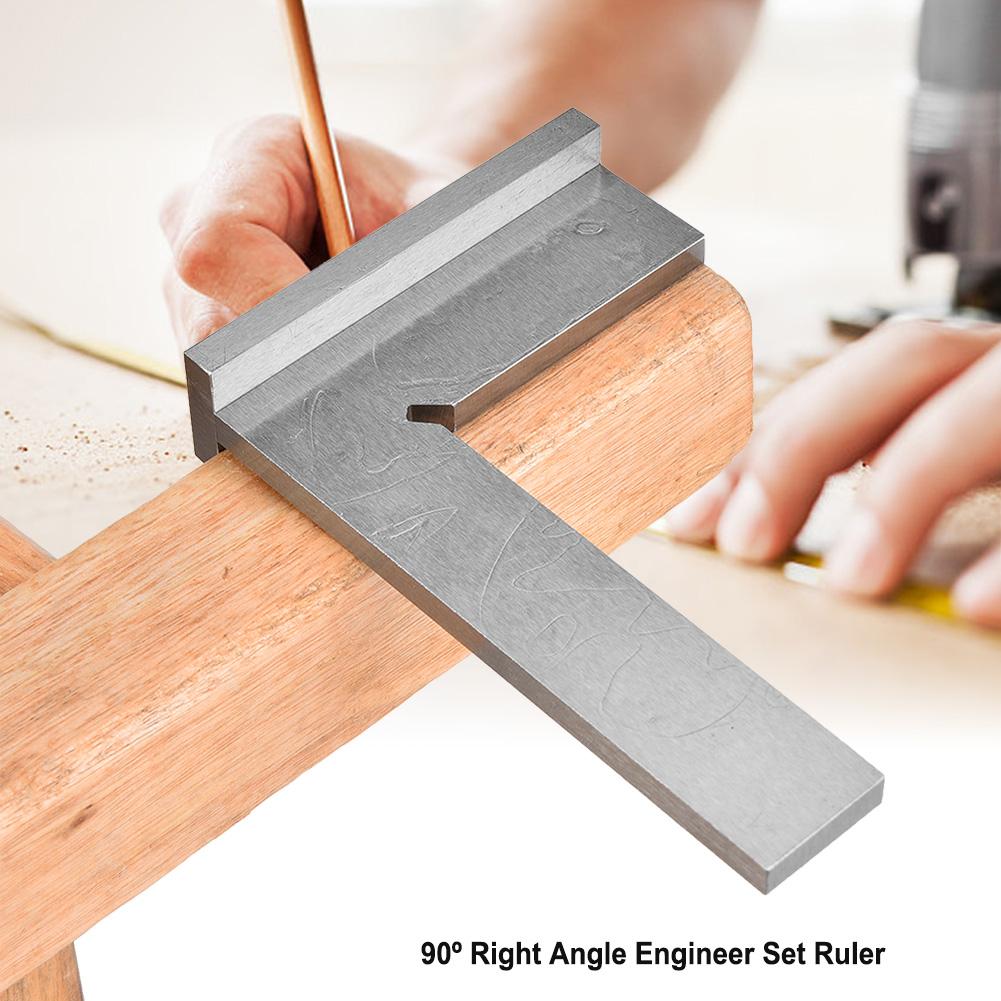 Angle Ruler Engineer Square High Accuracy Stainless Steel 90 Degree with Seat(150x100mm)