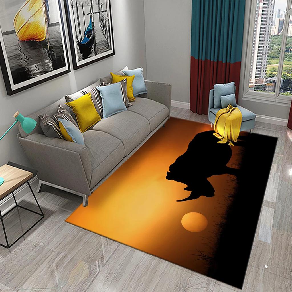 3D Rhino Carpet for Bedroom Living Room Decoration Area Mats Outdoor Rug Play Mats Kitchen Bathroom Door Entrance Non-slip Rugs