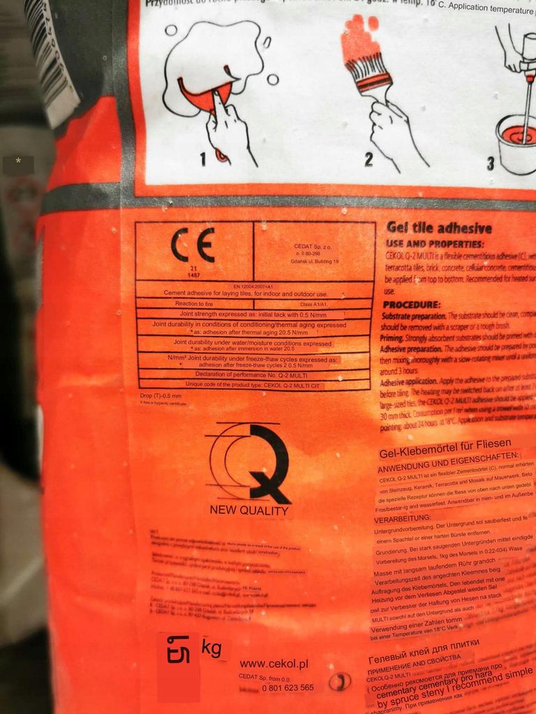Q2 Multi Gel Tile Adhesive