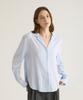 Oteumilkape Relaxed Open Collar Blouse - Sky Blue