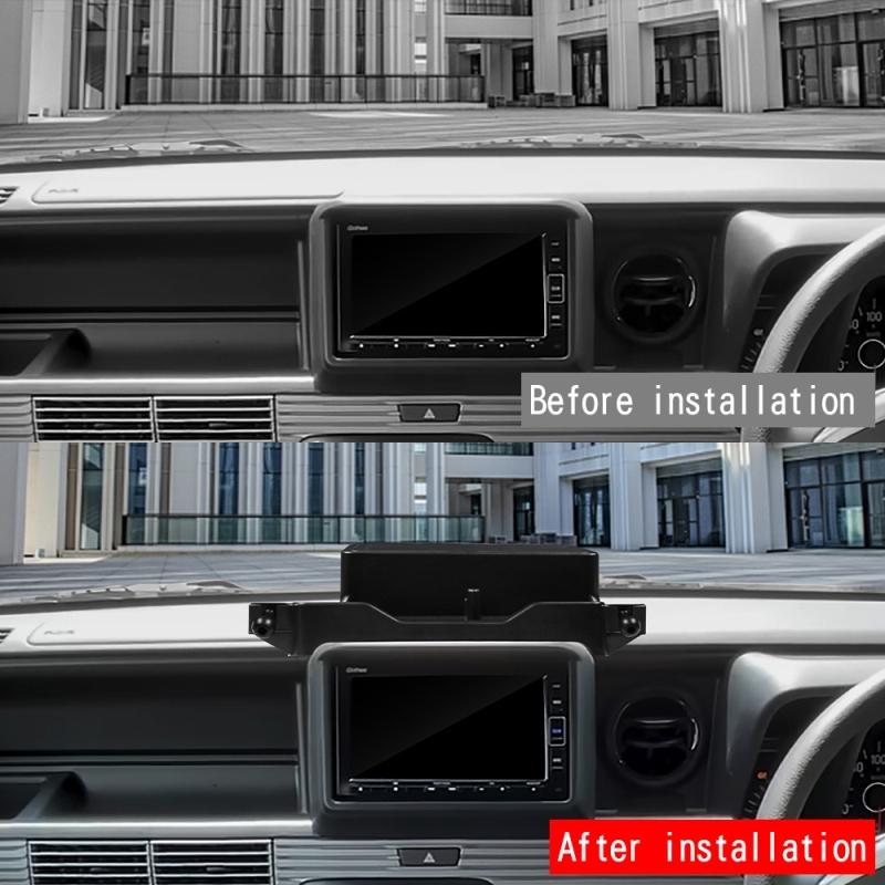 For Honda N-VAN 2024 2025 Front Dashboard Navigation Screen Storage Box Water Cup Holder Container Cover Interior Accessories