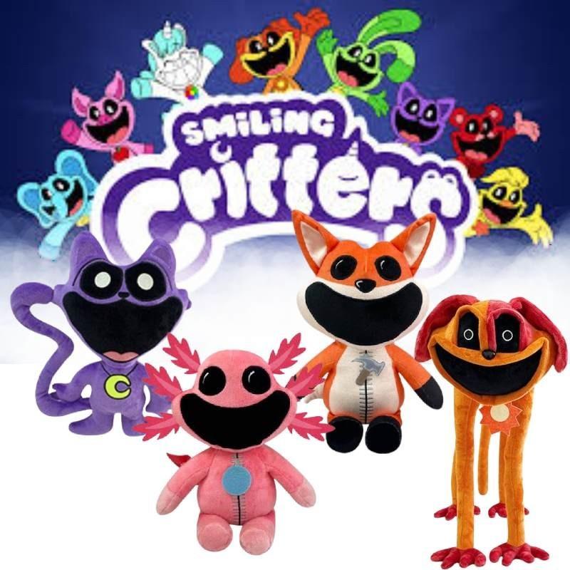 Smiling Critters Lila Katze Monster Plüschtier Im Furchteinflößenden Spielstil 30cm