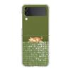 Transparent Phone Case For Samsung Galaxy Z Flip 3 4 5 6 7 Hard Folding PC Z Flip3 Flip4 Cover Dog Cat Couple