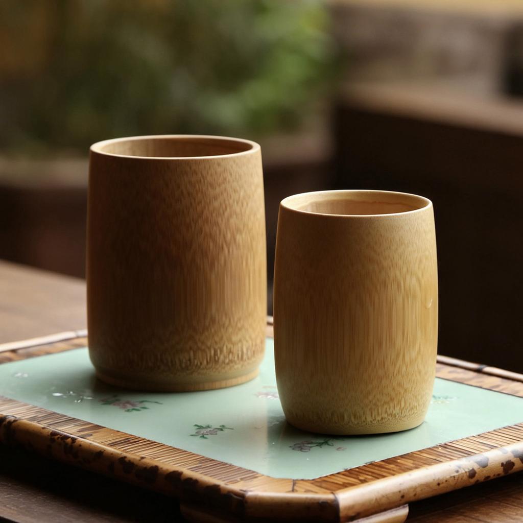 Bamboo teacup new household bamboo cup Chinese bamboo tube tea water cup bamboo wine cup