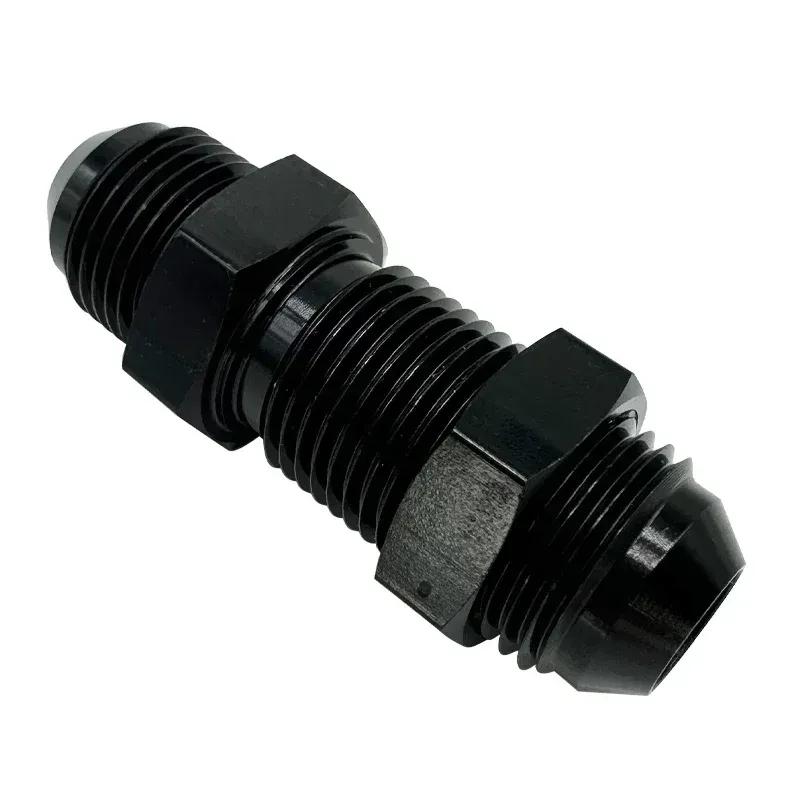 2X AN3 AN4 AN6 AN8 AN10 AN12 0 Degree Flare Bulkhead Fitting Fuel Hose Straight Male To Male Adapter w/Nut For Tab or Wirewall