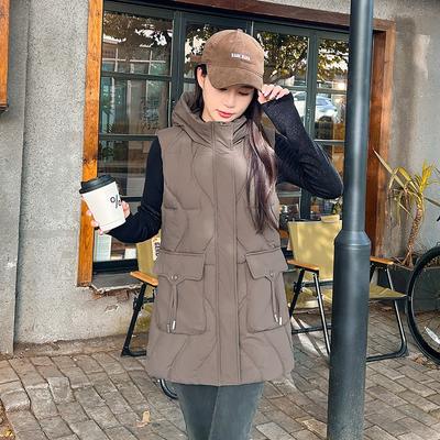 European Version Loose Large Size Down Cotton Vest Women's New Autumn and Winter Thickened Vest Jacket with Women's Vest