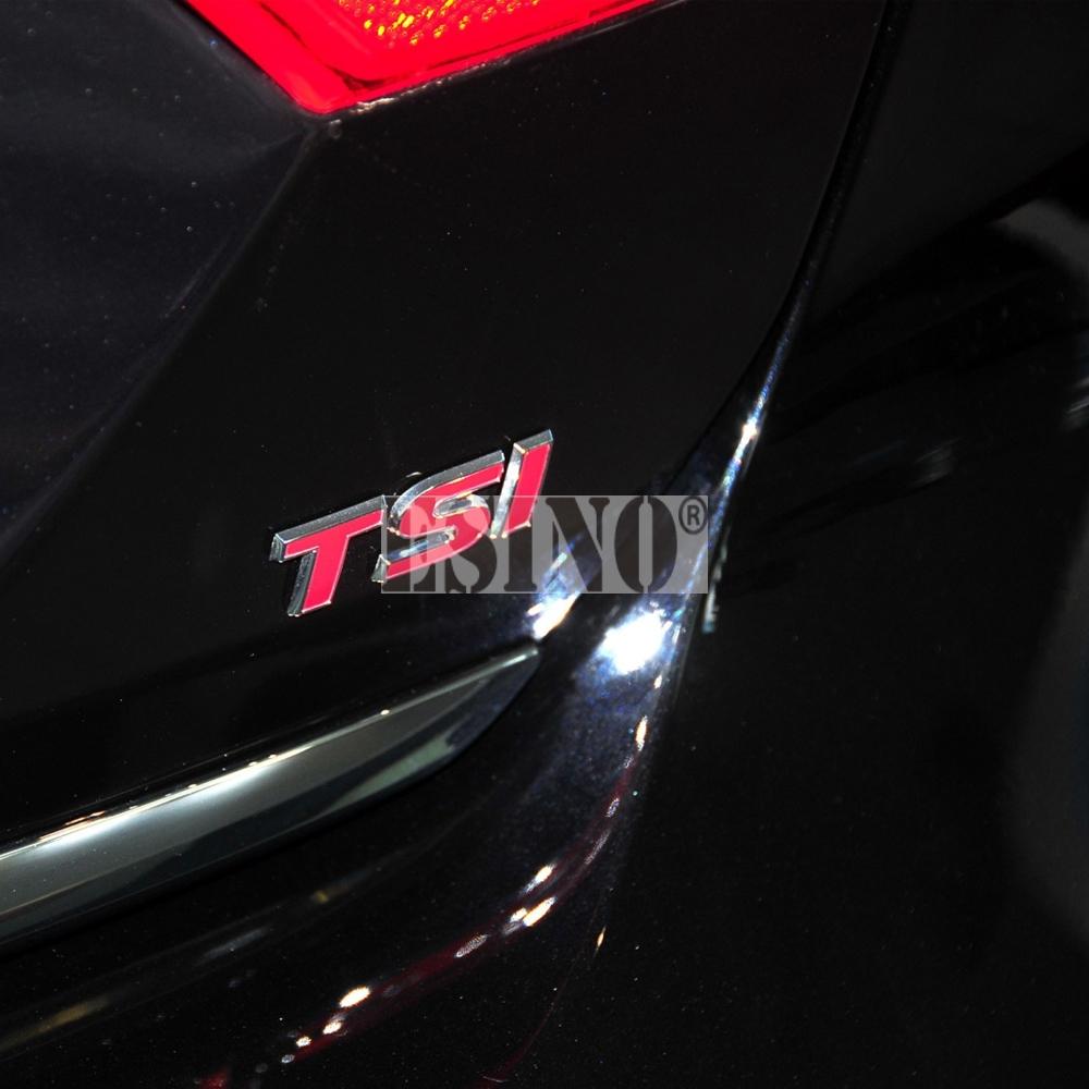 Car Styling 3D TSI ABS Adhesive Emblem Rear Trunk Badge Fender Sticker Car Body Decal for Volkswagen Golf Passat Tiguan Touareg